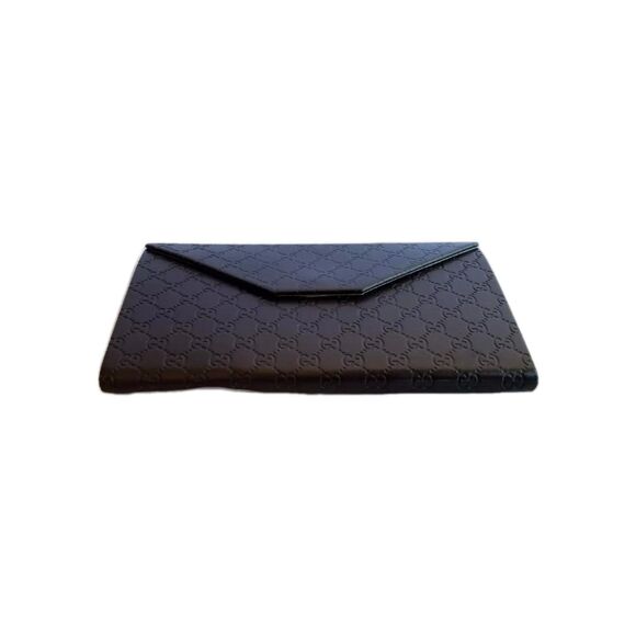 Gucci Sunglass Case Foldable Brown Logo Grey Felt Inside Case Only No Cloth New - Picture 1 of 8